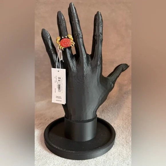 🎉HOST PICK🎉♠️🦀♠️KATE SPADE♠️🦀♠️Shore Thing Pave Crab Ring with Dust Bag/NWT - Picture 5 of 8